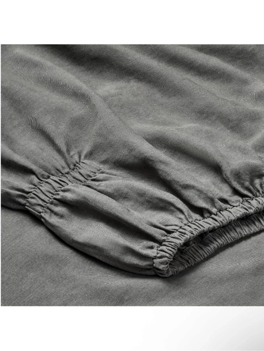 NWT Queen 100% Linen Sheet Set Dark Gray - Casaluna